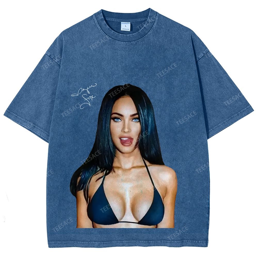 MEGAN FOX S1 WEAR Unisex-Adult Oversized Washed Cotton T-Shirt