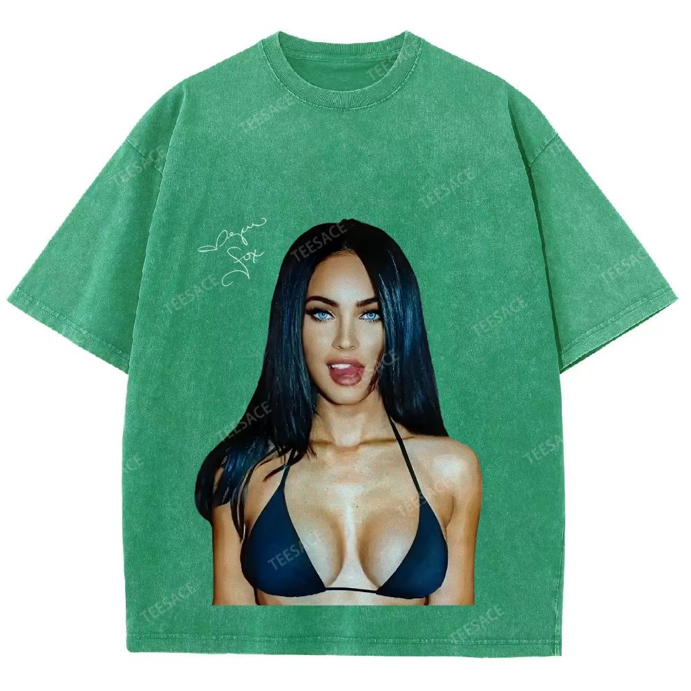 MEGAN FOX S1 WEAR Unisex-Adult Oversized Washed Cotton T-Shirt