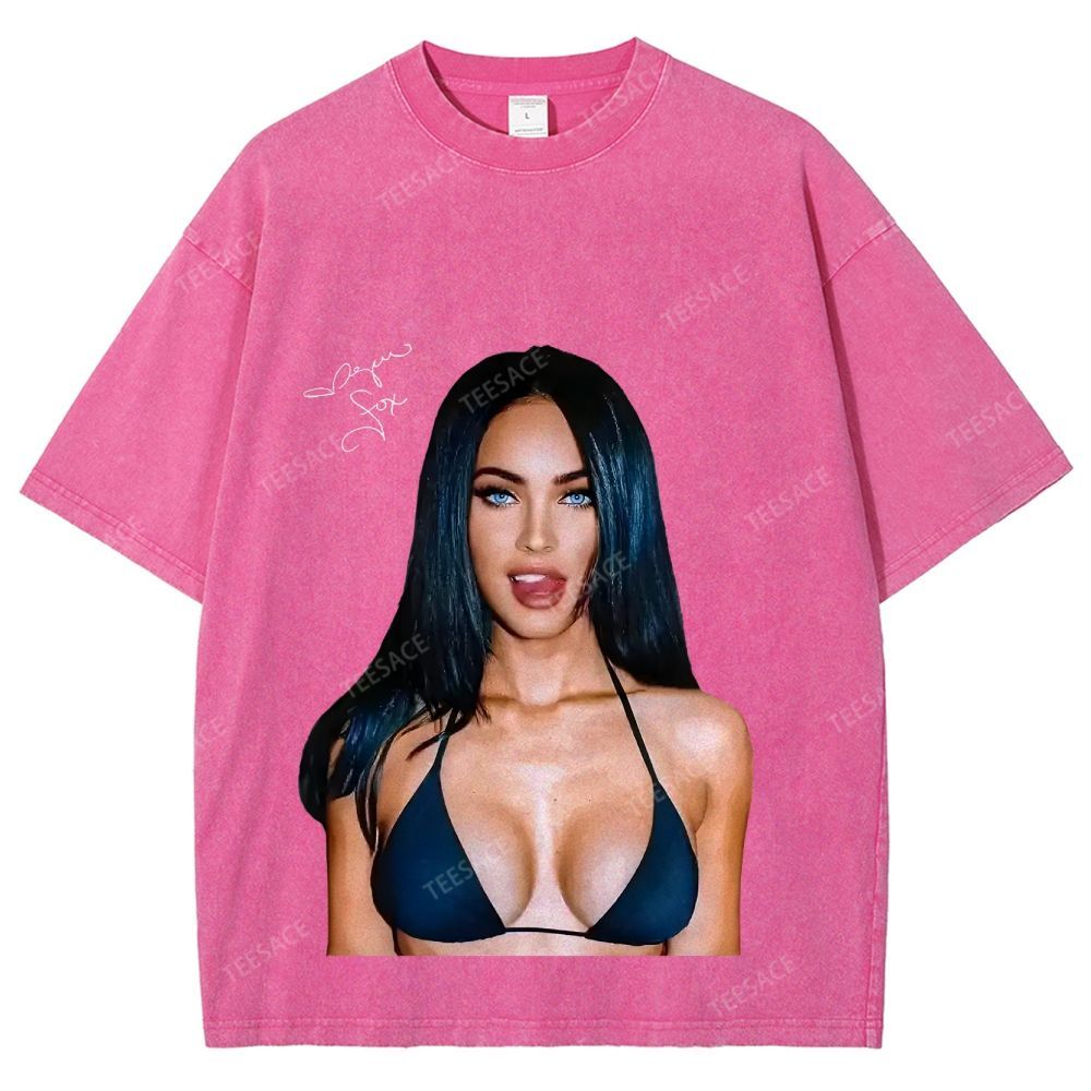 MEGAN FOX S1 WEAR Unisex-Adult Oversized Washed Cotton T-Shirt