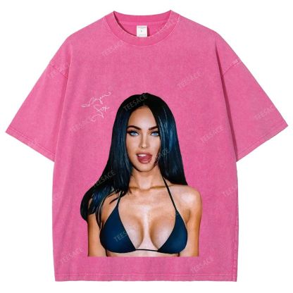 MEGAN FOX S1 WEAR Unisex-Adult Oversized Washed Cotton T-Shirt