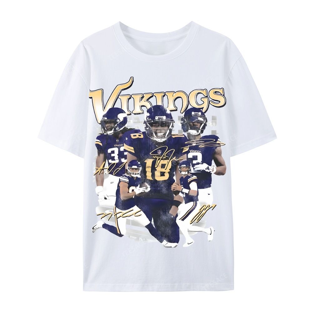 2024 VIKINGS TEE Casual Short Sleeve T-Shirt  