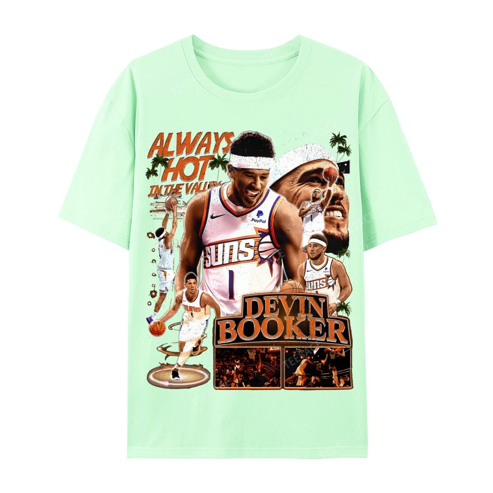 Devin Booker Tee Casual Short Sleeve T-Shirt 