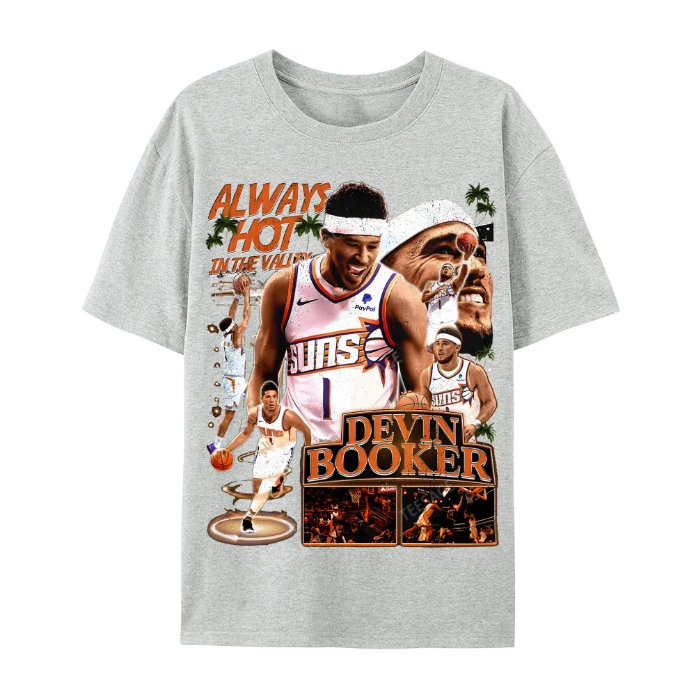 Devin Booker Tee Casual Short Sleeve T-Shirt 