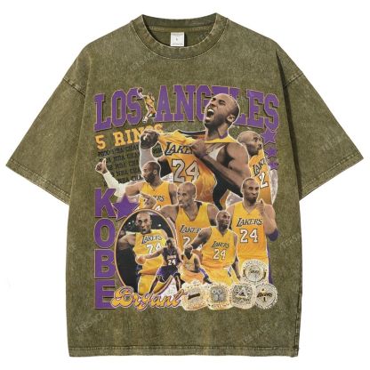 Kobe Tee 24  Unisex Fit Washed T-Shirt 