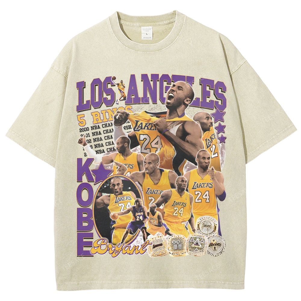 Kobe Tee 24  Unisex Fit Washed T-Shirt 