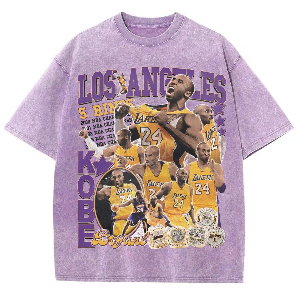Kobe Tee 24  Unisex Fit Washed T-Shirt 