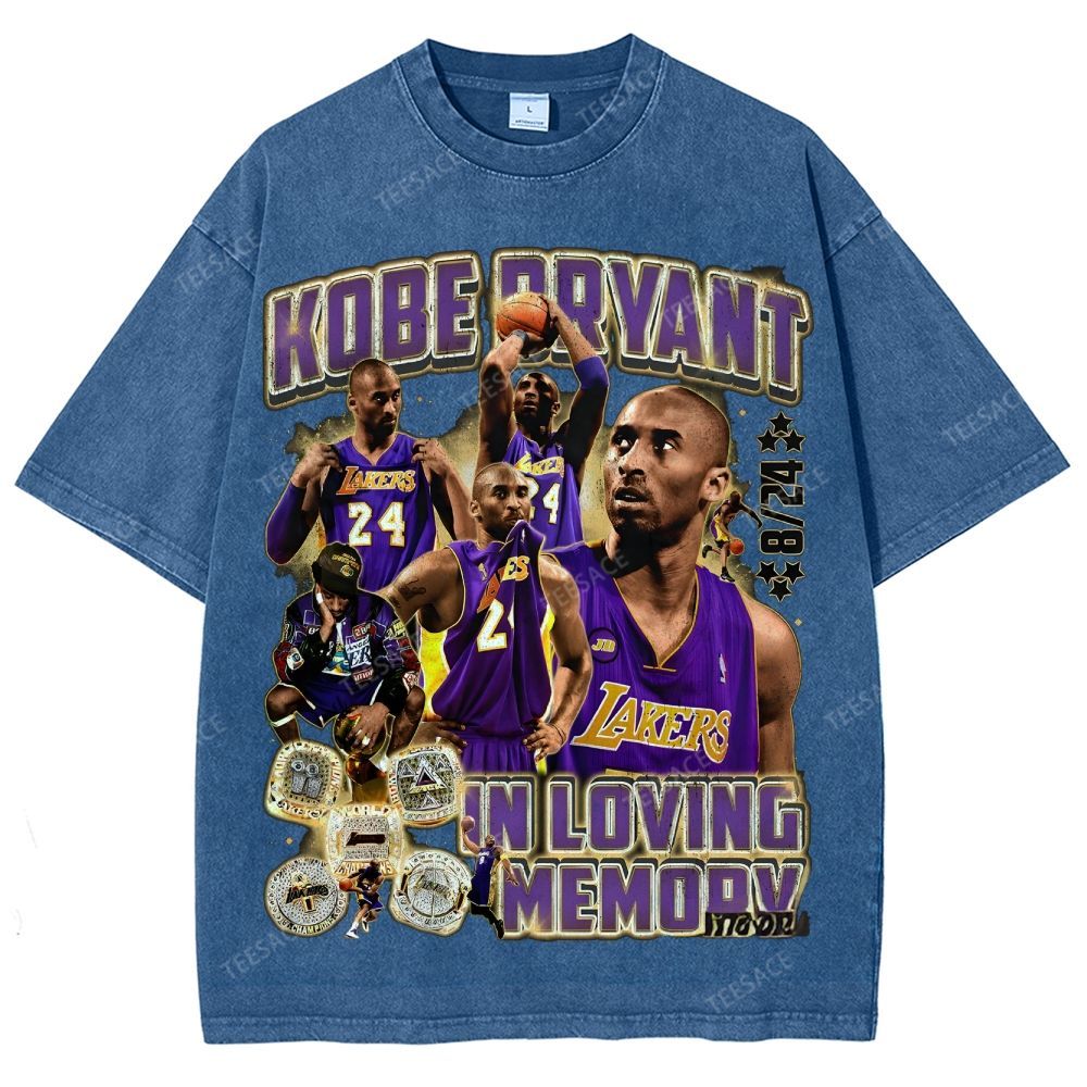 Kobe Tee Unisex Fit Washed T-Shirt  