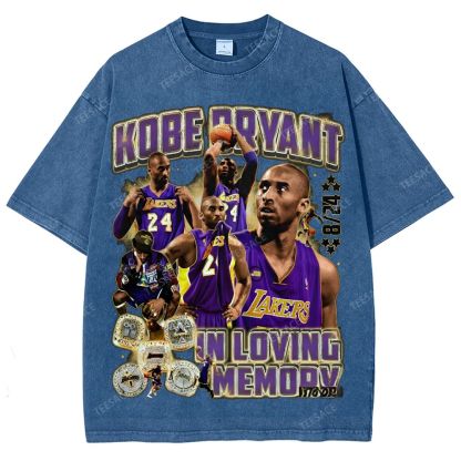 Kobe Tee Unisex Fit Washed T-Shirt  