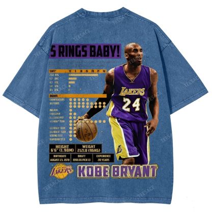 Kobe Tee Unisex Fit Washed T-Shirt  