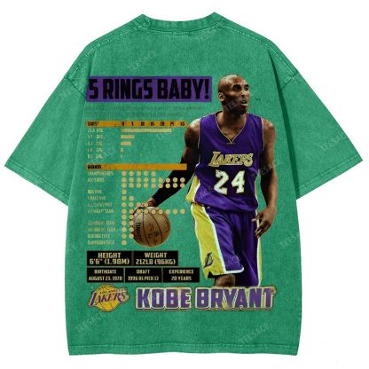 Kobe Tee Unisex Fit Washed T-Shirt  