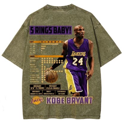 Kobe Tee Unisex Fit Washed T-Shirt  