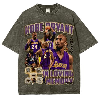 Kobe Tee Unisex Fit Washed T-Shirt  