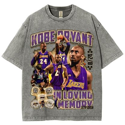 Kobe Tee Unisex Fit Washed T-Shirt  