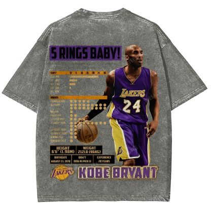 Kobe Tee Unisex Fit Washed T-Shirt  