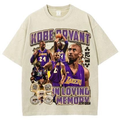 Kobe Tee Unisex Fit Washed T-Shirt  