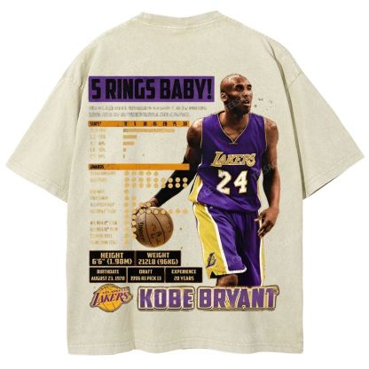 Kobe Tee Unisex Fit Washed T-Shirt  