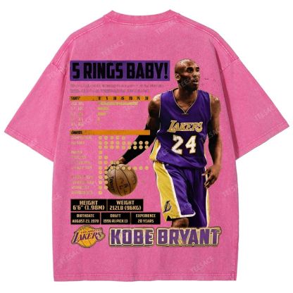 Kobe Tee Unisex Fit Washed T-Shirt  
