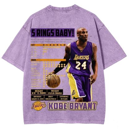 Kobe Tee Unisex Fit Washed T-Shirt  