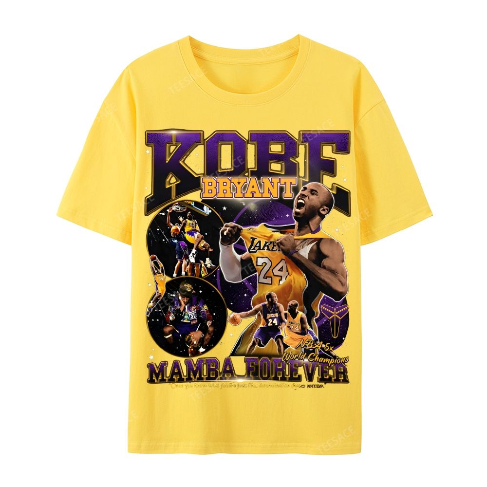 Casual Short Sleeve T-Shirt MAMBA Forever Kobe Tee