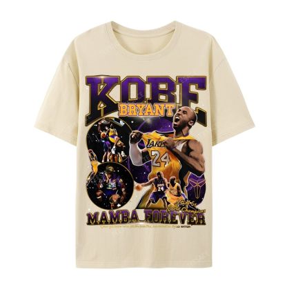 Casual Short Sleeve T-Shirt MAMBA Forever Kobe Tee