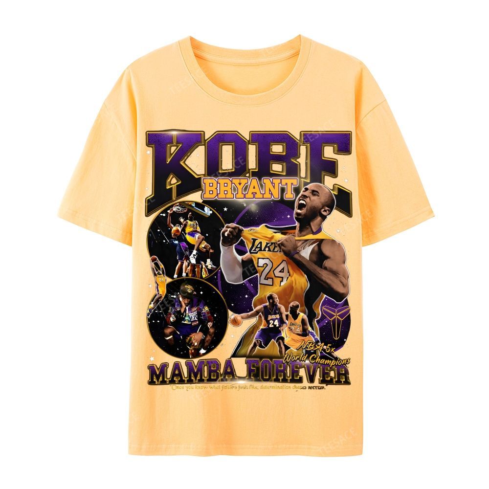 Casual Short Sleeve T-Shirt MAMBA Forever Kobe Tee