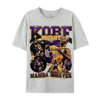 Casual Short Sleeve T-Shirt MAMBA Forever Kobe Tee