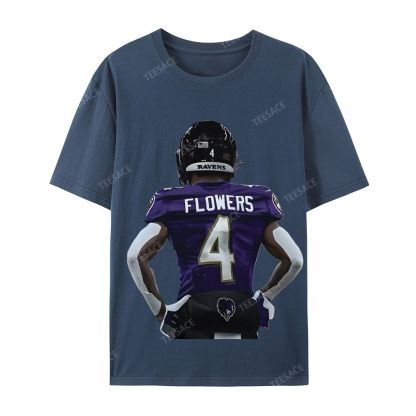 RAVENS ZayFlowers Casual Short Sleeve T-Shirt 