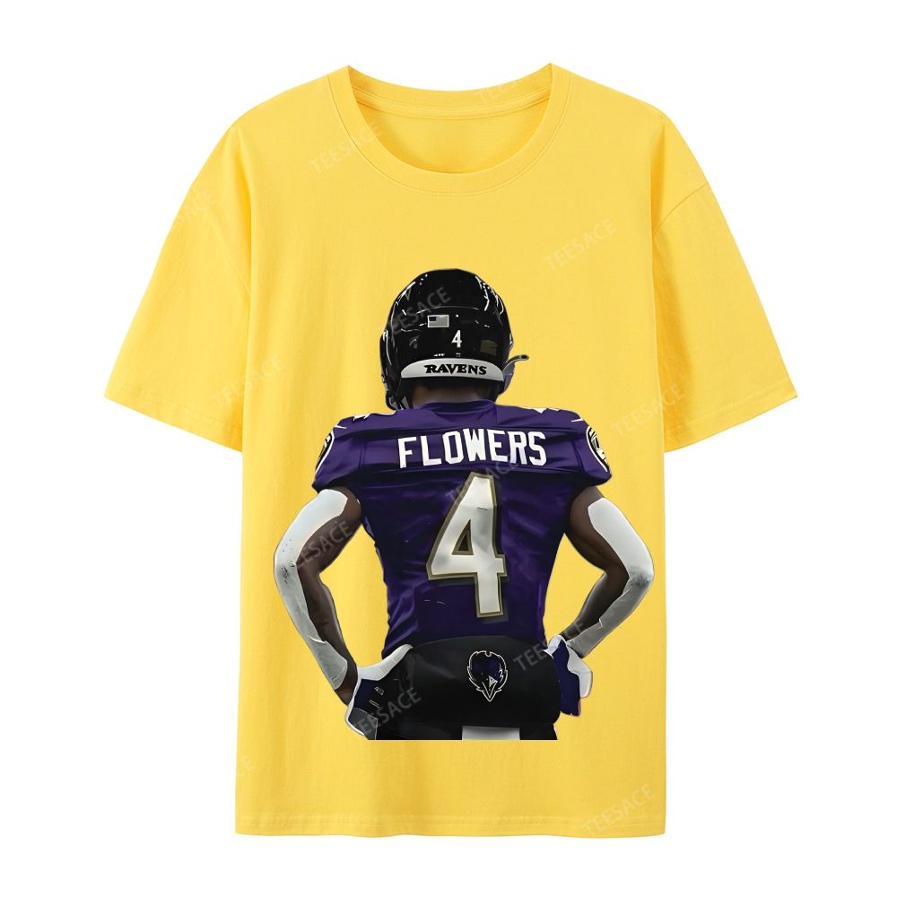RAVENS ZayFlowers Casual Short Sleeve T-Shirt 