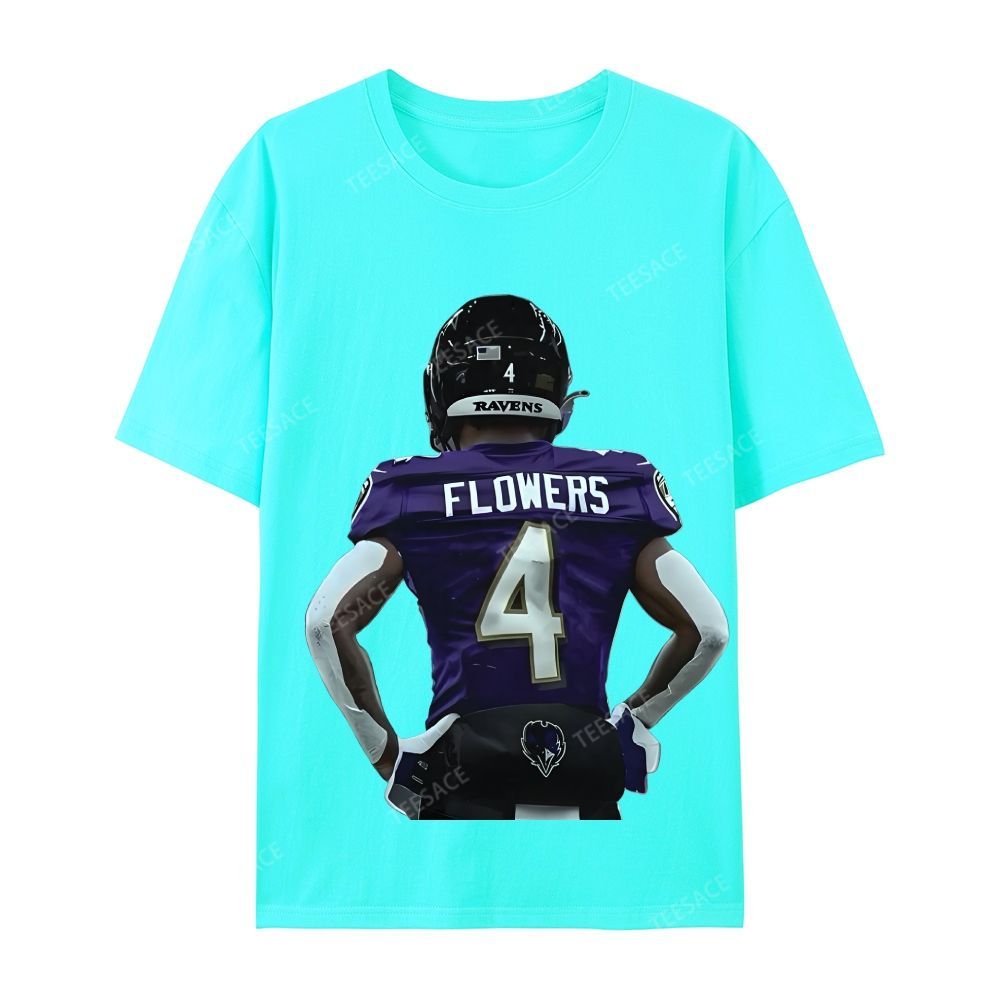 RAVENS ZayFlowers Casual Short Sleeve T-Shirt 