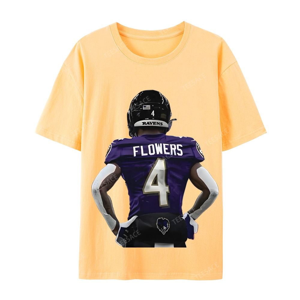 RAVENS ZayFlowers Casual Short Sleeve T-Shirt 