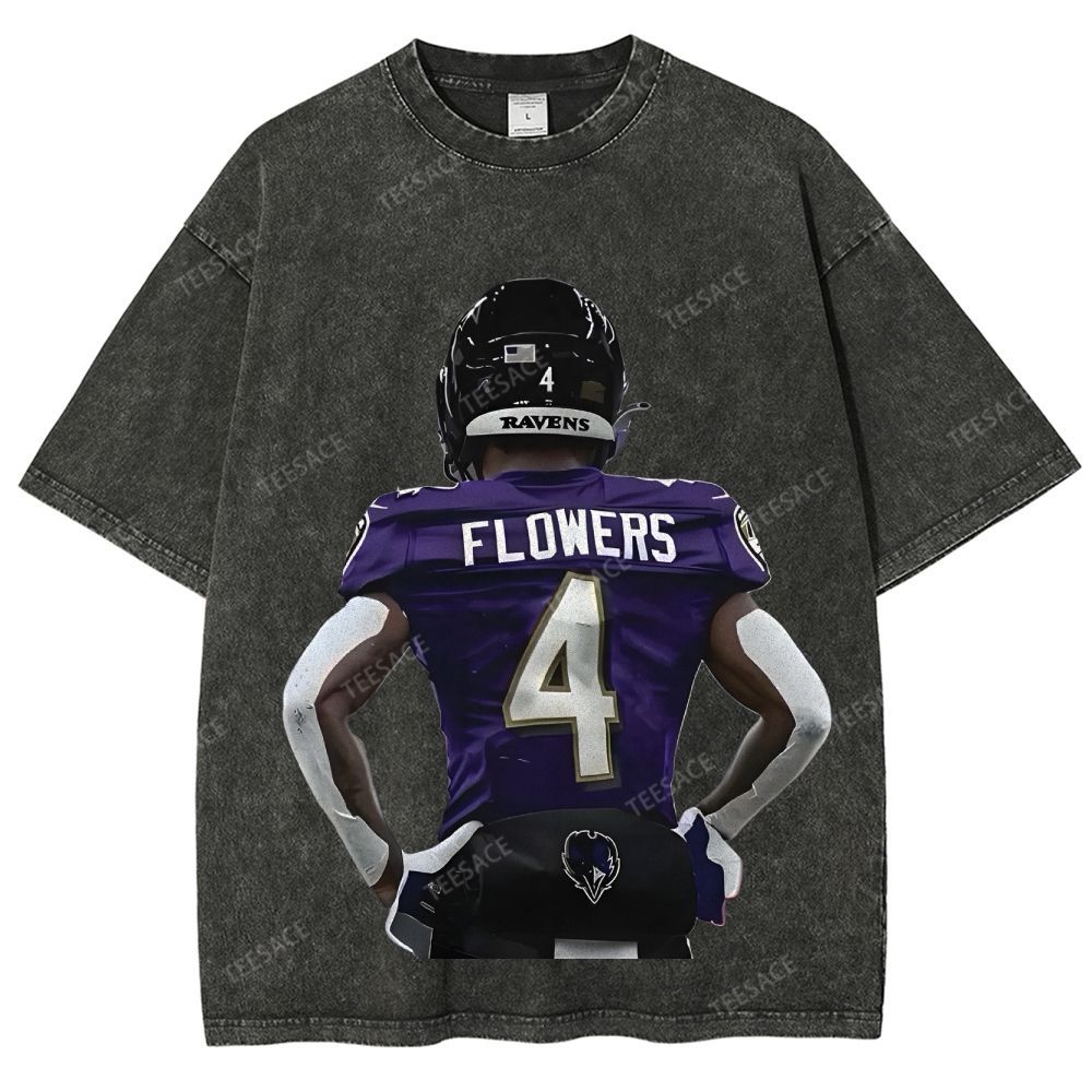 RAVENS ZayFlowers Unisex Fit Washed T-Shirt 2504015280