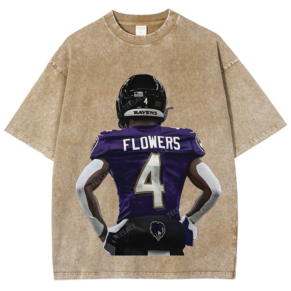 RAVENS ZayFlowers Unisex Fit Washed T-Shirt 2504015280