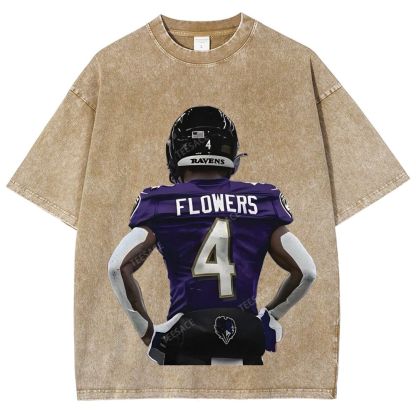 RAVENS ZayFlowers Unisex Fit Washed T-Shirt 2504015280