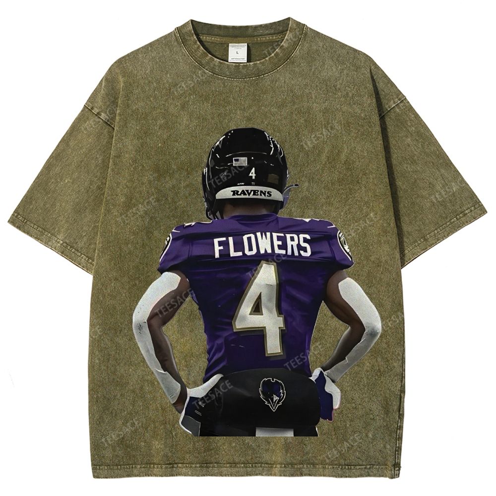 RAVENS ZayFlowers Unisex Fit Washed T-Shirt 2504015280