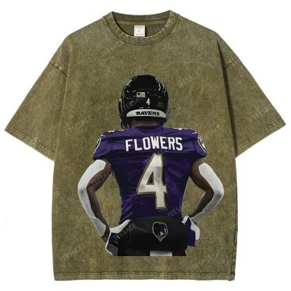 RAVENS ZayFlowers Unisex Fit Washed T-Shirt 2504015280