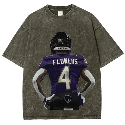 RAVENS ZayFlowers Unisex Fit Washed T-Shirt 2504015280