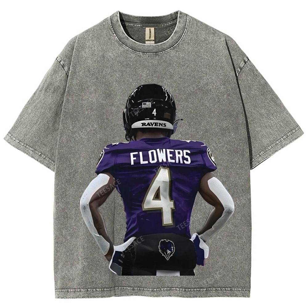 RAVENS ZayFlowers Unisex Fit Washed T-Shirt 2504015280