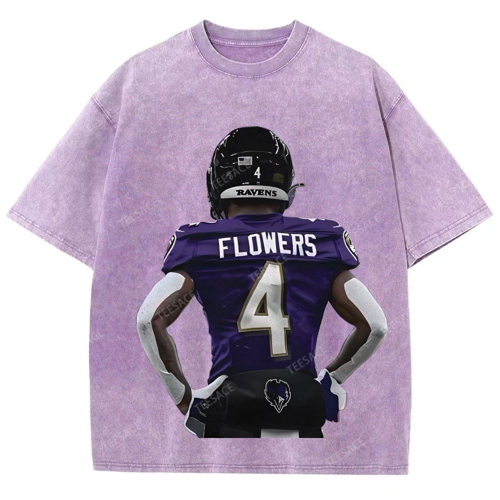 RAVENS ZayFlowers Unisex Fit Washed T-Shirt 2504015280