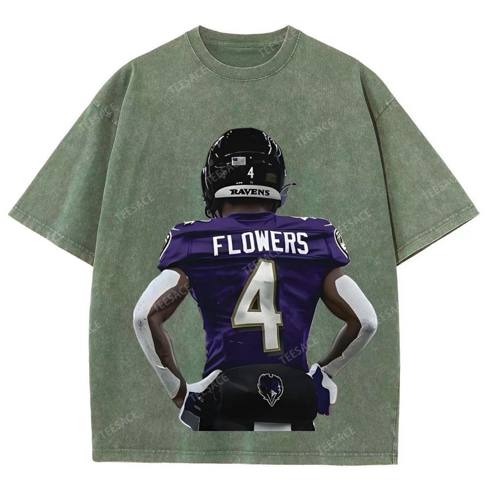 RAVENS ZayFlowers Unisex Fit Washed T-Shirt 2504015280
