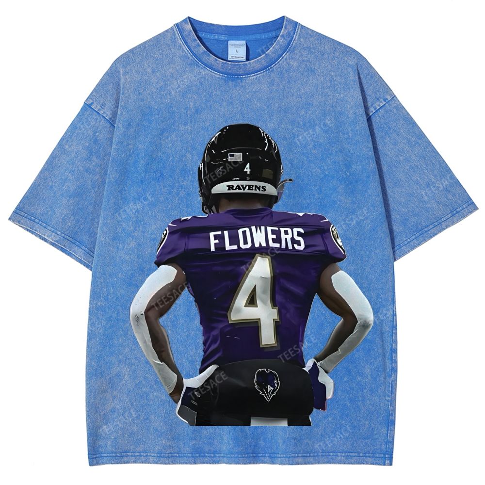 RAVENS ZayFlowers Unisex Fit Washed T-Shirt 2504015280