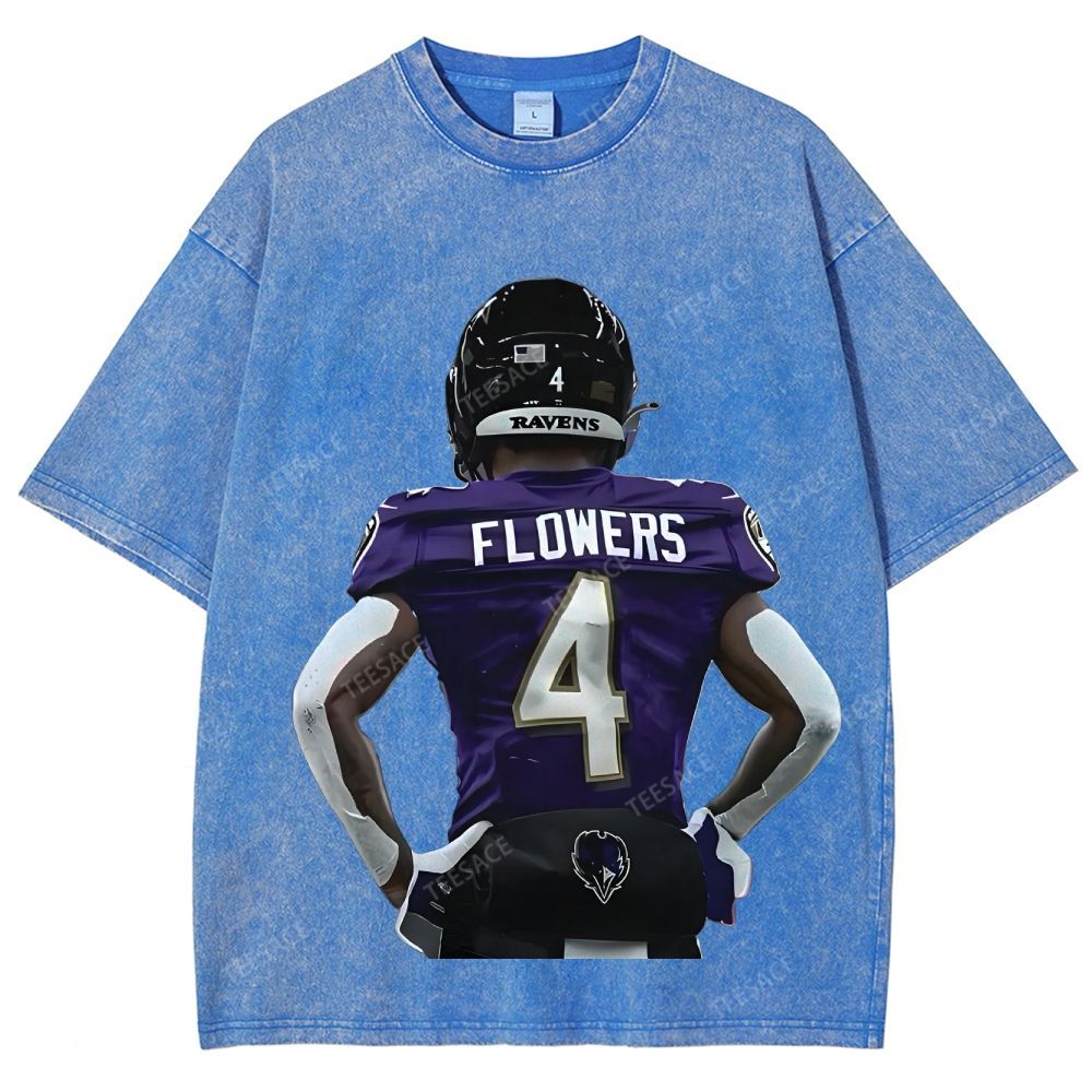 RAVENS ZayFlowers Unisex Fit Washed T-Shirt 2504015280