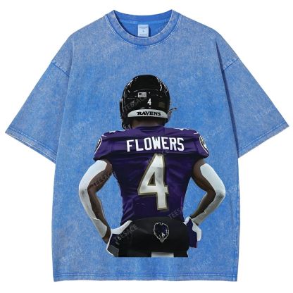 RAVENS ZayFlowers Unisex Fit Washed T-Shirt 2504015280