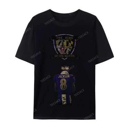 Lamar Jackson Vintage Tee Casual Short Sleeve T-Shirt 