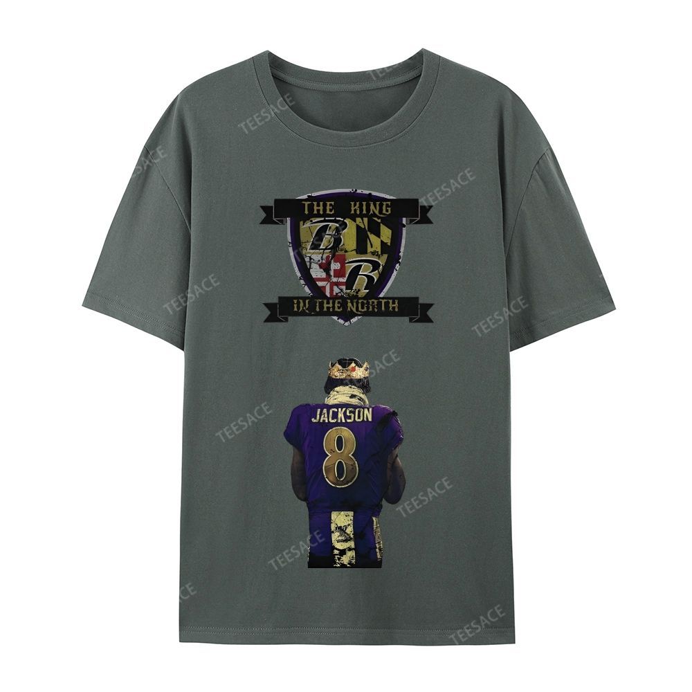 Lamar Jackson Vintage Tee Casual Short Sleeve T-Shirt 