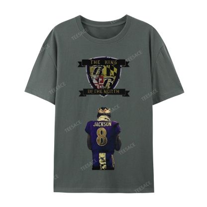 Lamar Jackson Vintage Tee Casual Short Sleeve T-Shirt 