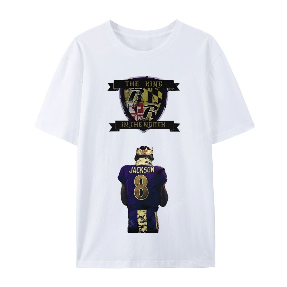Lamar Jackson Vintage Tee Casual Short Sleeve T-Shirt 