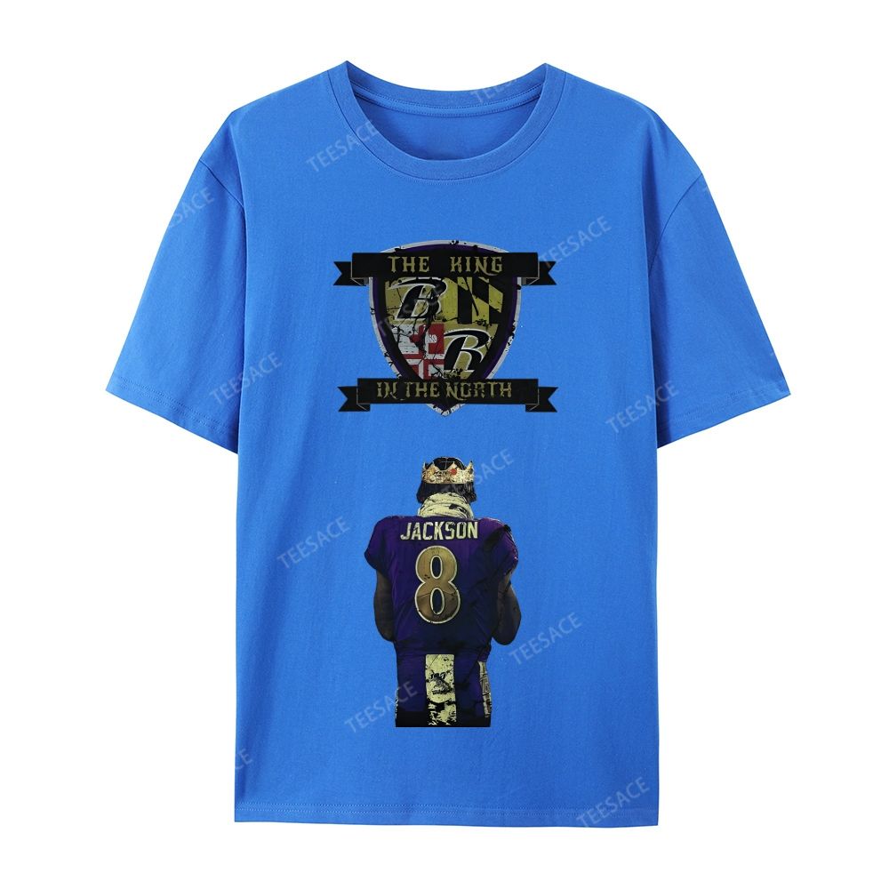 Lamar Jackson Vintage Tee Casual Short Sleeve T-Shirt 