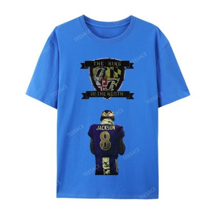 Lamar Jackson Vintage Tee Casual Short Sleeve T-Shirt 