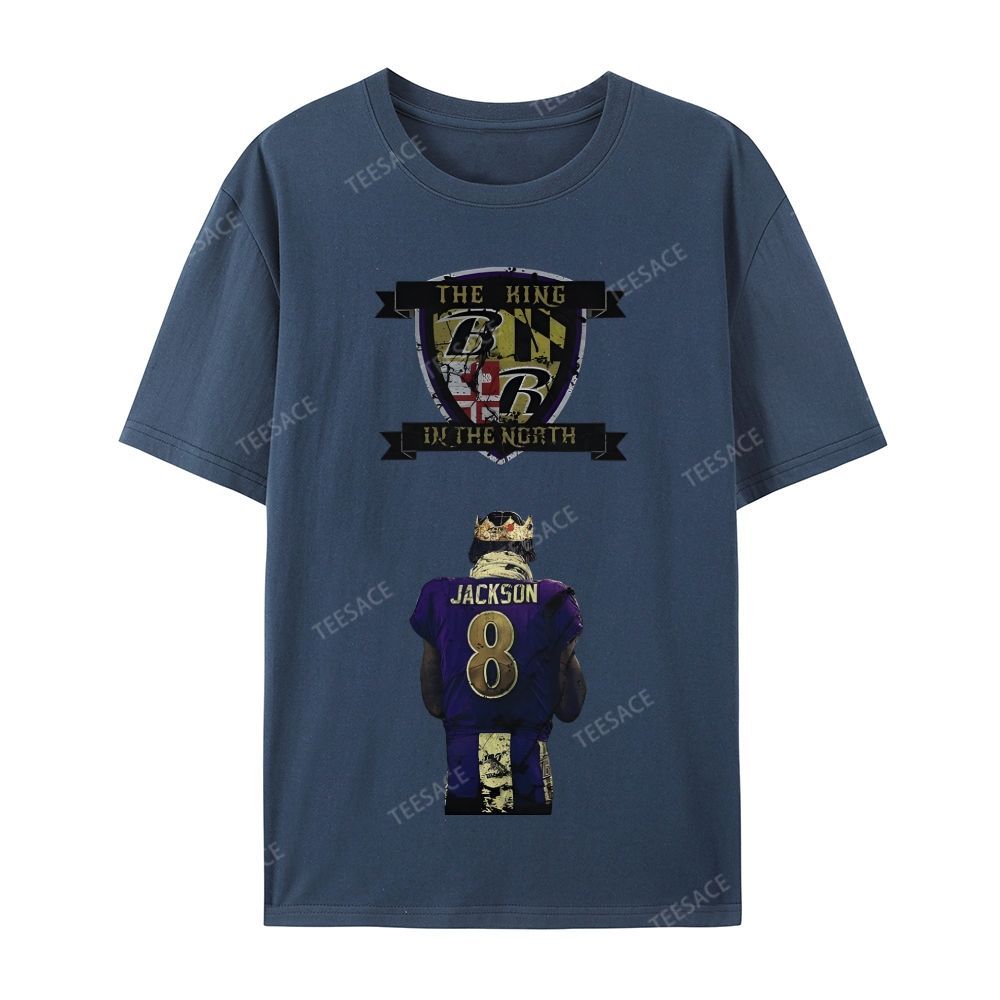 Lamar Jackson Vintage Tee Casual Short Sleeve T-Shirt 