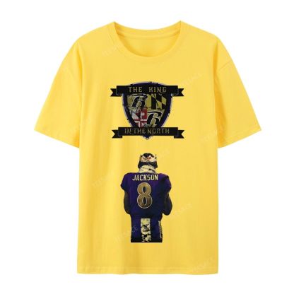 Lamar Jackson Vintage Tee Casual Short Sleeve T-Shirt 